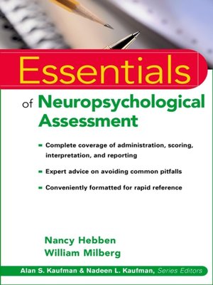 cover image of Essentials of Neuropsychological Assessment